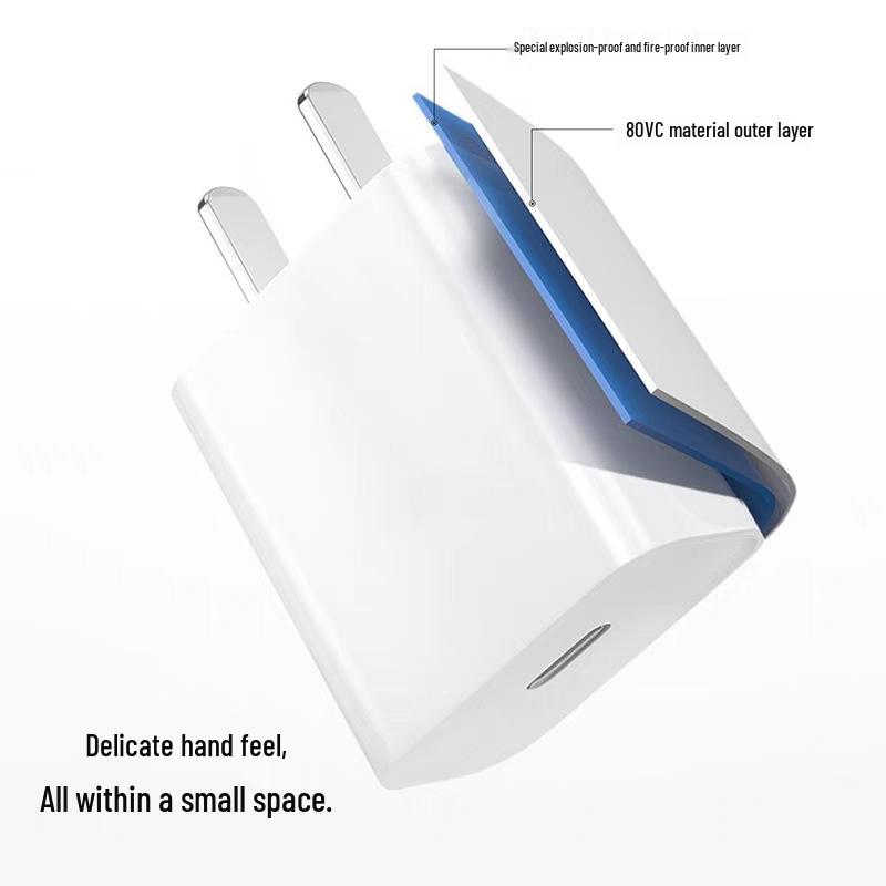 PD20W Dual Port Fast Charger for iPhone 15/14 Pro, 16 Max 30W Mobile Charger