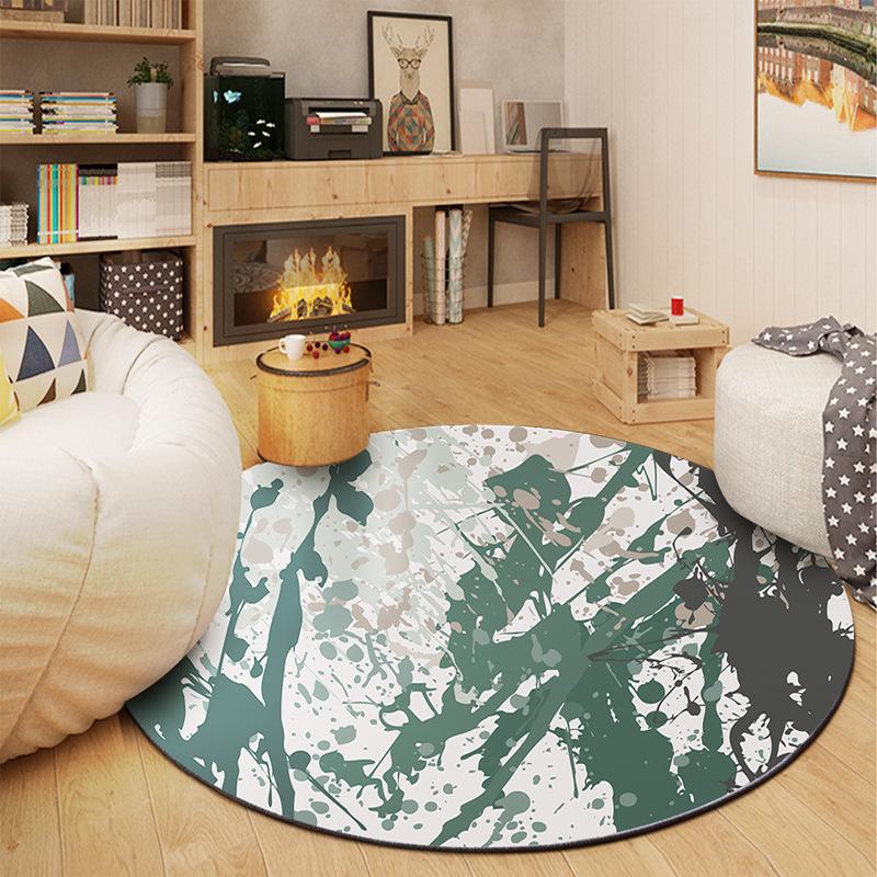 Round Carpet Simple Geometry Living Room Coffee Table Carpet Bedroom Bedside Computer Rocking Chair Mat