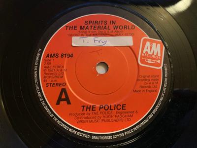 7inch Record POLICE - Spirits In The Material World AMS8194 A&M Records 1981 UK Rock Used