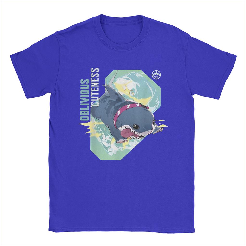 Men's T-Shirt Marvel-Rivals PVP Jeff the Land Shark Unique Cotton Tees Short Sleeve Oblivious Cuteness T Shirts Crew Neck Tops