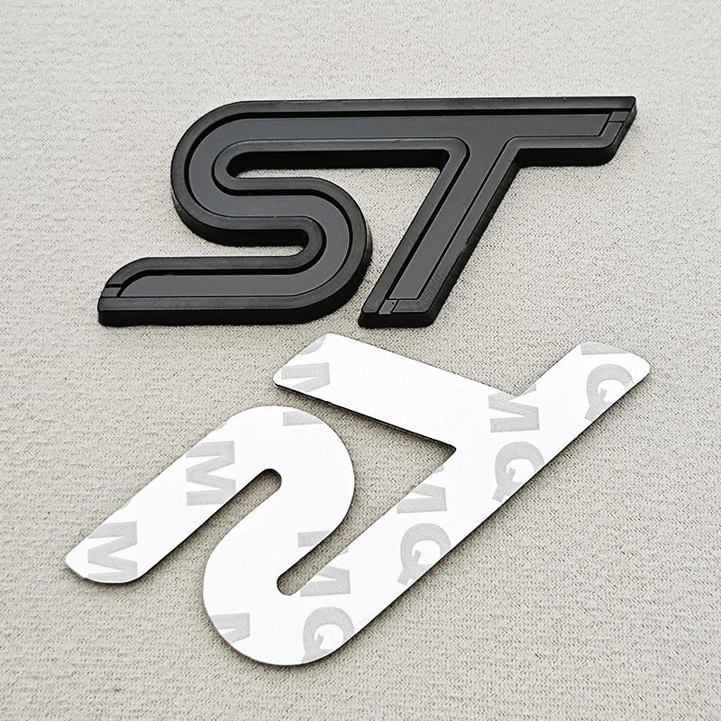 BLFE6 3D Metal Car Styling Logo STLine ST Rear Trunk Badge Front Grille Emblem For Ford Foucs Fiesta Mondeo Escape Exterior Accessorie