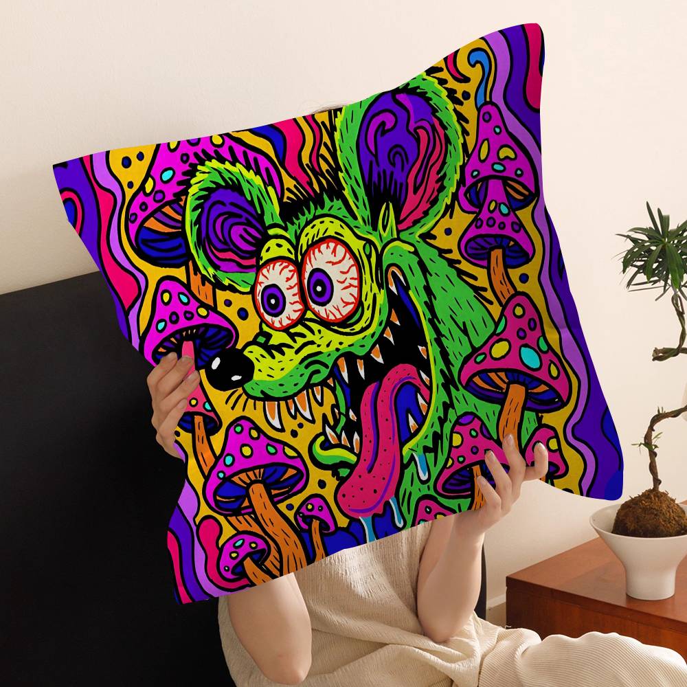 R-Rat F-Fink Maple Design Cushion Cover Happy Autumn Harvest decor Holiday Decorati Pillow Cover