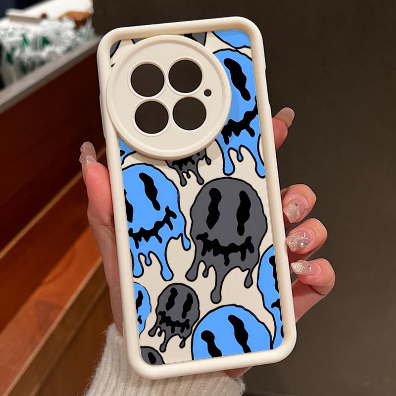 Shockproof Matte TPU Soft Phone Case Shell For OnePlus 13 12 13R 13T 12R ACE 5 3 2 11R Funny Skull Pattern Lens Protection Anti-Fall Cover