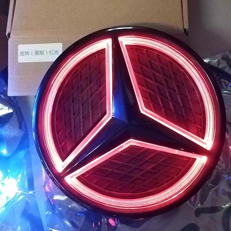 Samolepka na auto Přední mřížka auta Hvězdný emblém LED osvětlené logo Bílá Modrá Červená Světlo pro Mercedes Benz W205 C E R ML GL GLA CLA C
