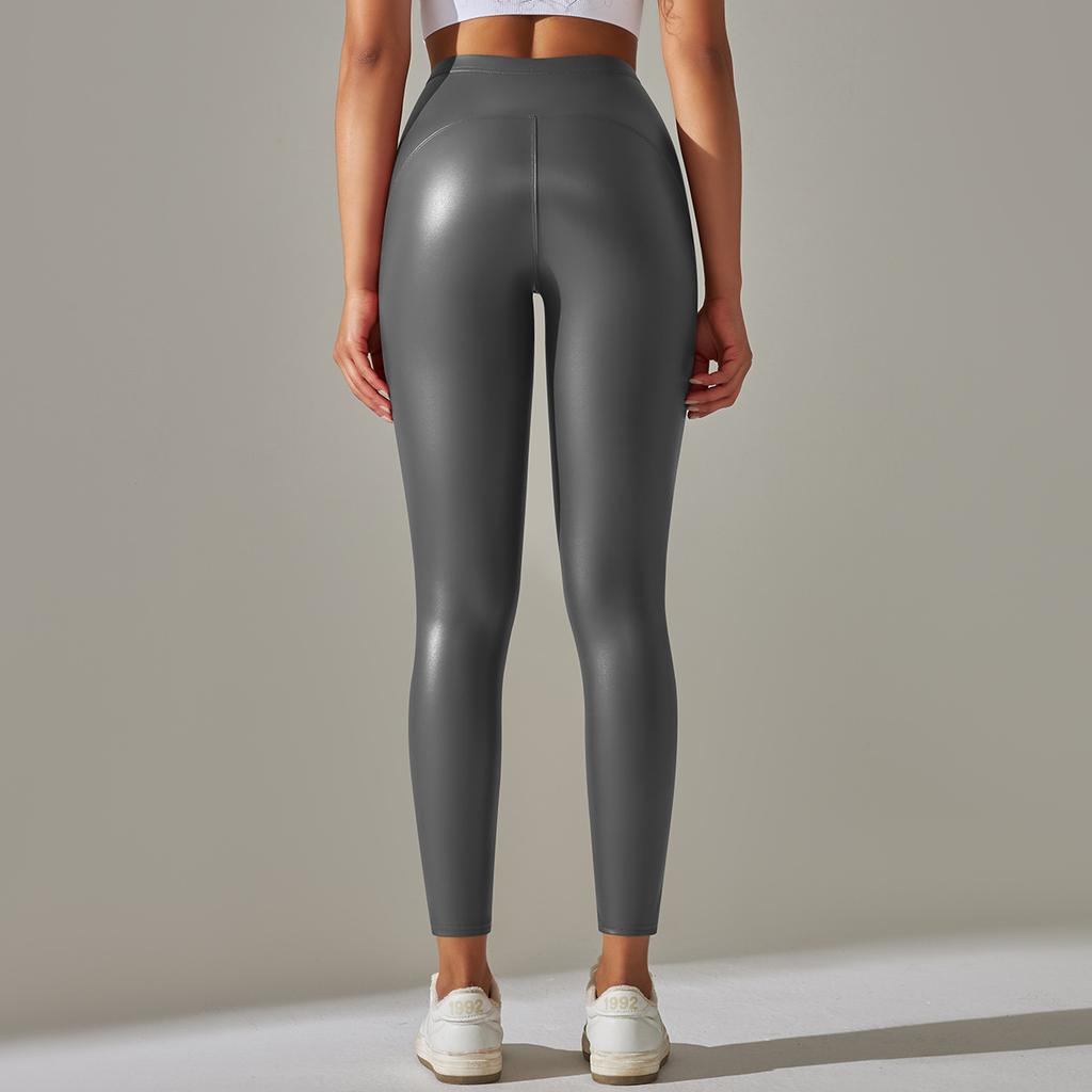 Women High Waist Booty Lifting PU Leather Leggings Ladies Autumn Winter Keep Warm Pencil Leggings