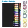 Colorful Tags A4 Folder with Month Divider - Durable Plastic Document Organizer Color Coded Calendar System