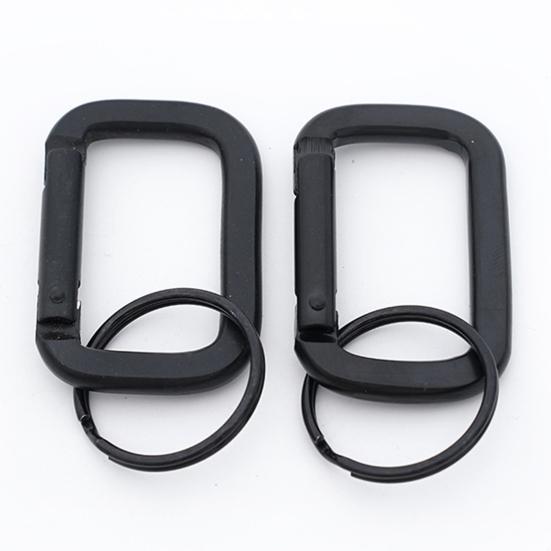 10 Peças Mosquetões de Camping Fechos de Caminhada Fivelas Resistentes Compactos Portáteis Multifuncionais Chaveiro Pesado Mosquetões Quadrados de Metal