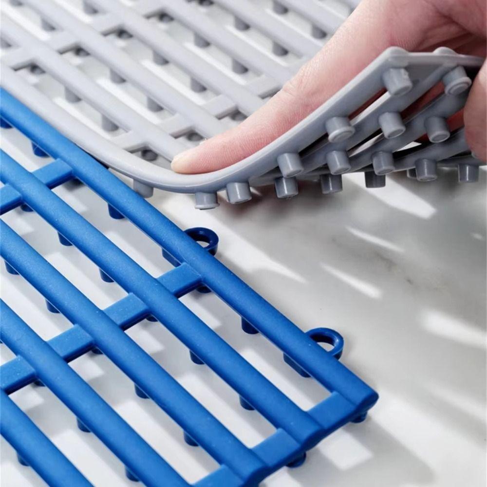 Drainage Non-Slip Mat Interlocking Floor Mat Hollow Splicing Shower Mat  Swimming Pool