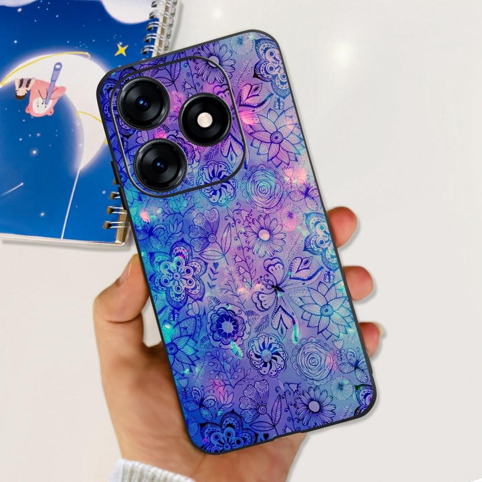 Phone Case For Tecno Spark 10 10C 2023 Fashion Flower Cat Butterfly Soft Silicone TPU Cases For Tecno Spark10 Spark10c KI5q KI5k
