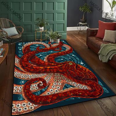 17 Styles Art Style Octopus Printed Carpet Living Room Bedroom Sofa Large Area Decorative Mat Kids Play Soft Non-slip Rugs Gift