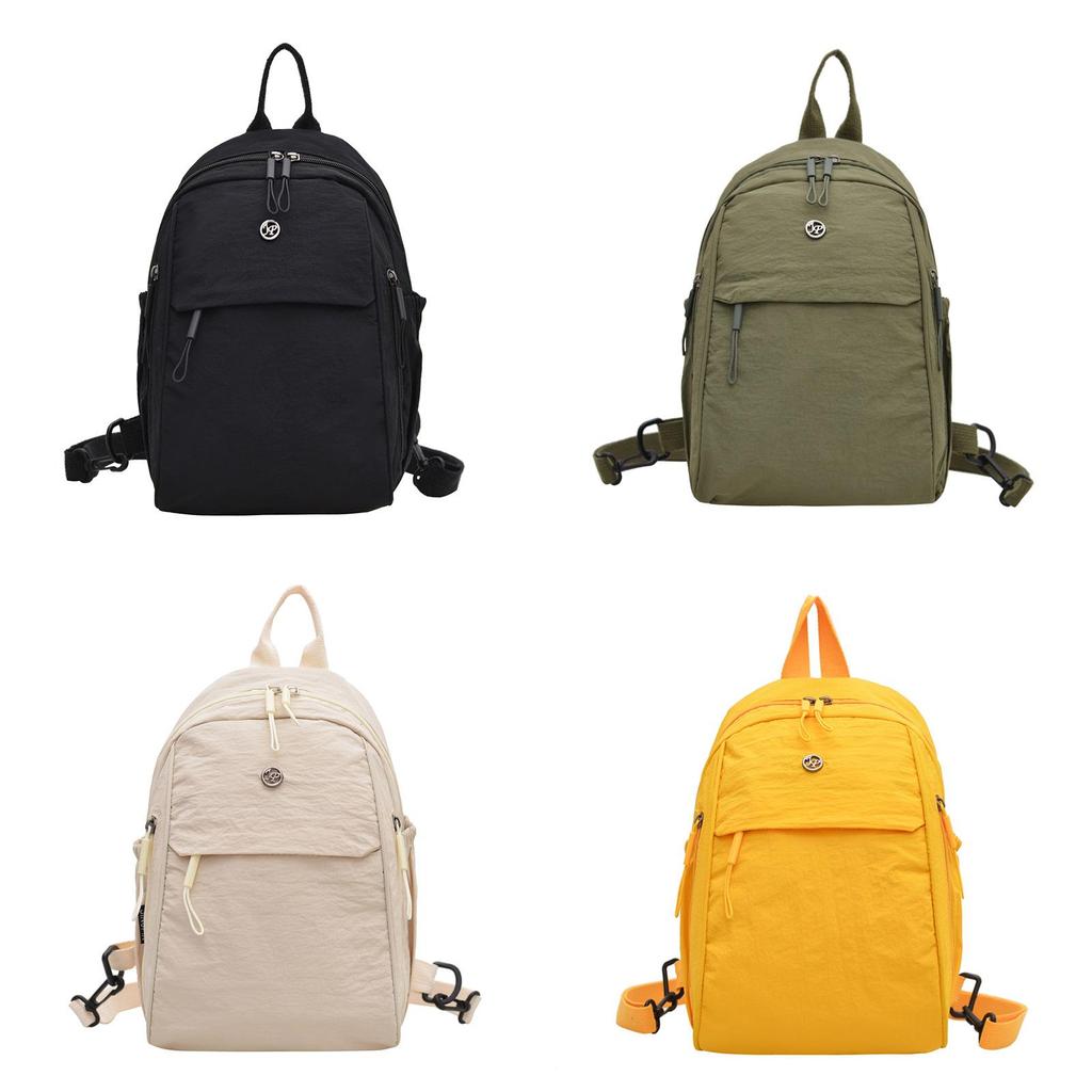 Nylon Multifunction Shoulder Bag With Solid Color Pattern For College Students