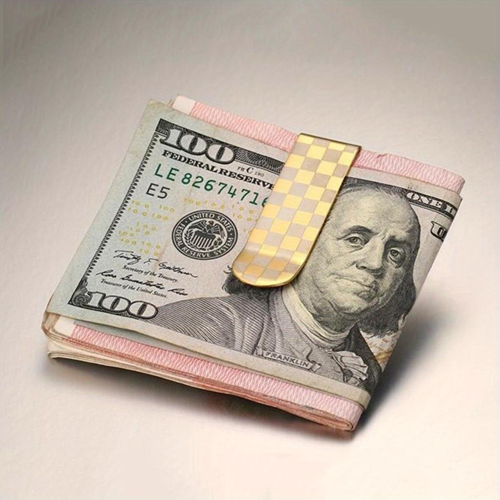 Hochwertiger Edelstahl Geldklammer Mode Schlicht Dollar Bargeld Klammer Halter Geldbörse ID Kreditkarte für Männer Frauen