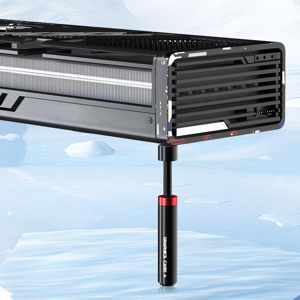 Graphics Card GPU Support Bracket with Magnet Liftable Video Card Sag Holder Adjustable Telescopic Rotary Screw Anti Sag Stand