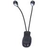 LED Book Light Eye Protecting 360 Degrees  Rotatable White Light Double Pole 4 Lamp Beads Reading Lamp with Clip for