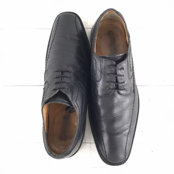 Royal Class Skórzane Buty Wizytowe Swirl Moc 26.5 Czarne Blucher Biznesowe(UŻYWANY)