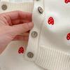 Adorable Baby Girl Mushroom Embroidered Cardigan and Sleeveless Romper Set for Spring Autumn