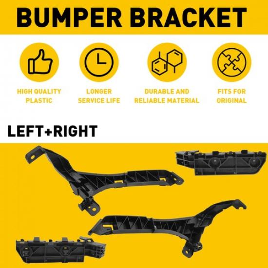 Set of Front 4 Bumper + Headlight Support Brackets For 2007-2011 Honda CRV CR-V