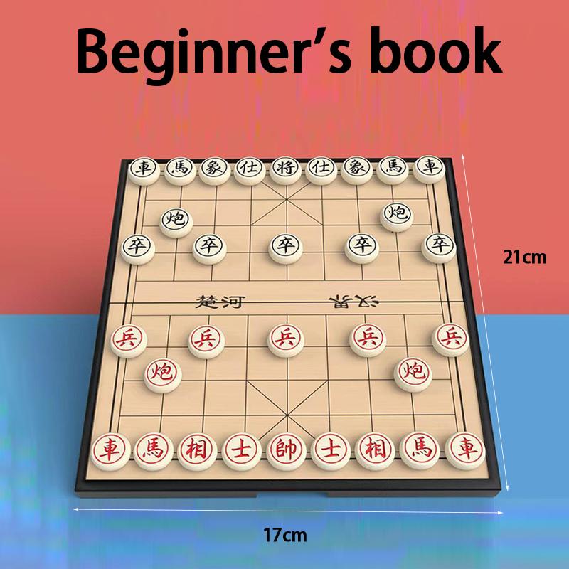 Large Chinese Chess Set Magnetic and Adhesive Game Board Portable Strategy Training Tool for School Travel Home A