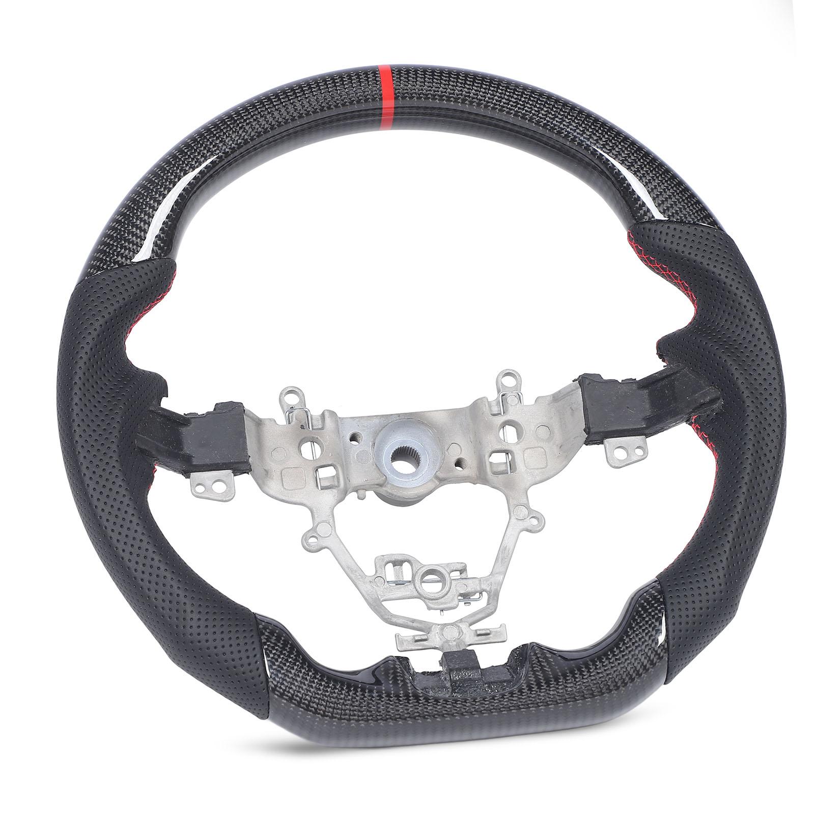 

Carbon Fiber Steering Wheel Perforated Leather Replacement For Jimny JB64W JB74W JC74W 2019+