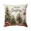 Striped Merry Christmas Theme Cushions Pillowcase Polyester Cushion Cover Throw Pillow Pillowcover Home Car Sofa Decor