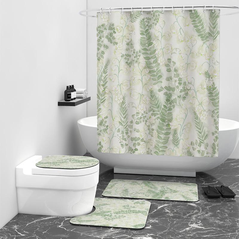 

Занавеска для душа с цифровой печатью, цветочная серия, водонепроницаемая занавеска для душа, занавеска для ванной комнаты W90cm*L180cm