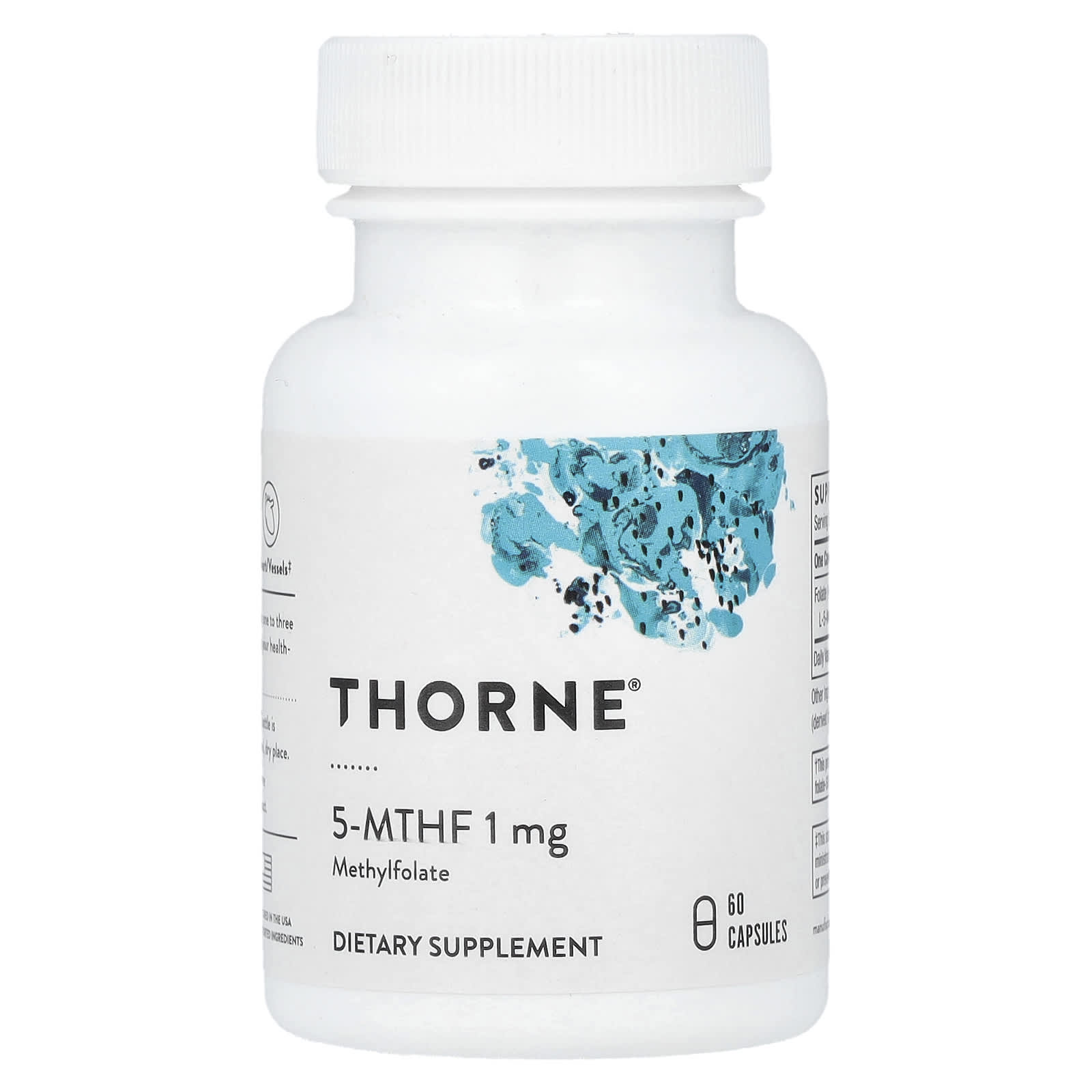 

Thorne, 5-MTHF, 1 мг, 60 капсул