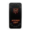12V 24V Laser Rocker Switch Orange Led Light ON OFF / ON OFF ON for Car Boat Polaris RZR Can-Am ATV UTV RV Maverick Commander