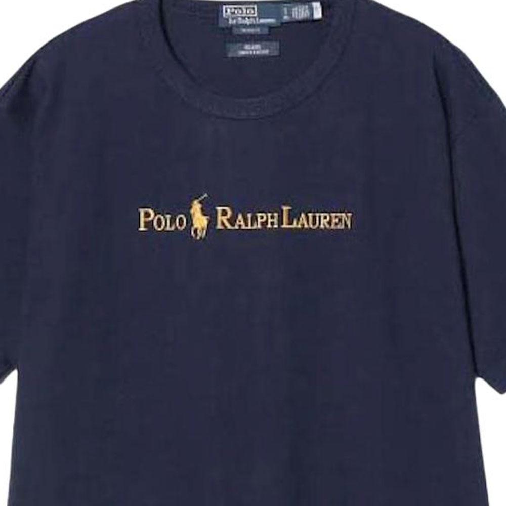 Polo Ralph Lauren Logo Crew Neck Short Sleeve T-Shirt Men Tops Navy-Blue 11-04-0510-770