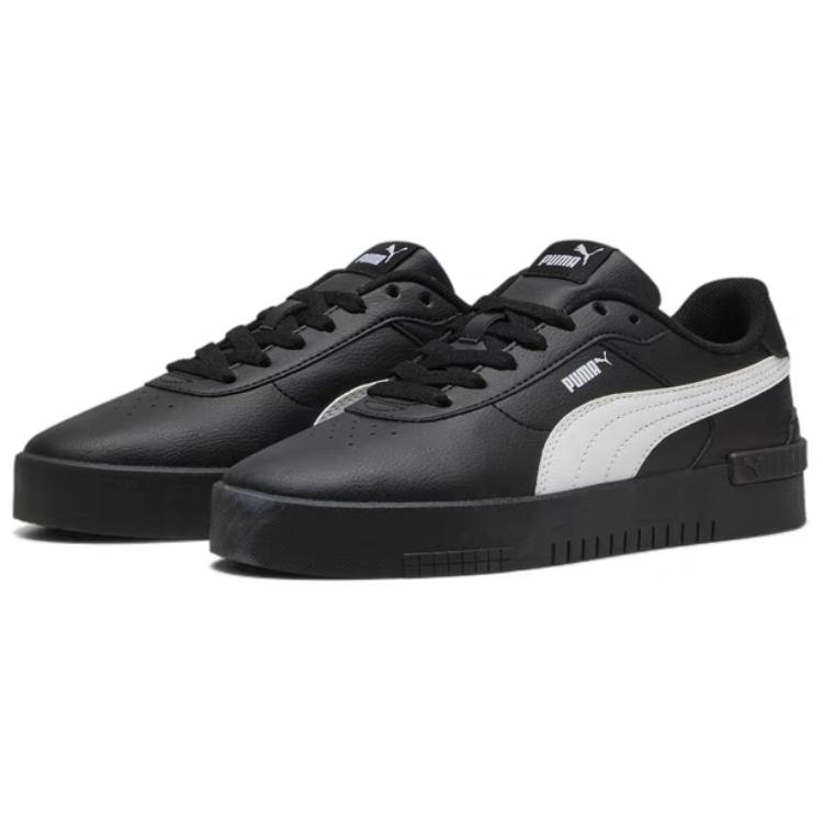 Puma Jola Piele Sintetică Confortabili Versatili Adidași cu Top Jos Adidași Femei Negru Alb 398413-08