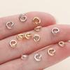 10Pcs/Pack 14/18K Gold Color Plated Open Jump Rings Split Rings Connector For Necklace Bracelets Jewelry Making Accessories