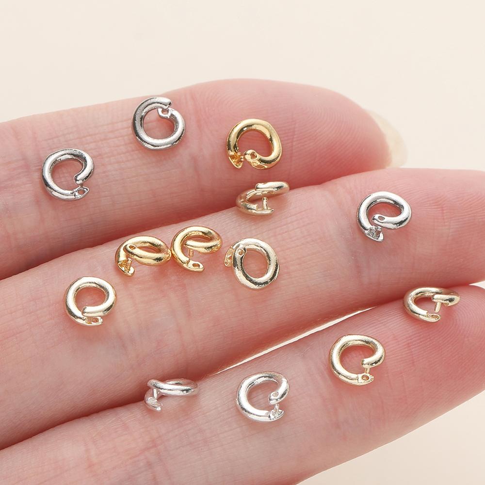 10Pcs/Pack 14/18K Gold Color Plated Open Jump Rings Split Rings Connector For Necklace Bracelets Jewelry Making Accessories
