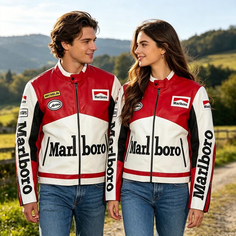 Windproof Motorcycle Riding Jacket Men Women PU Leather Cycling Outerwear Season Neutral Fit