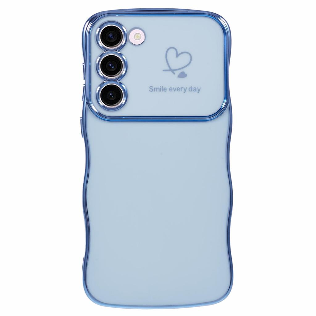 For Samsung Galaxy S23 Case Love Hearts TPU Phone Cover Curly Wave Frame Large Window
