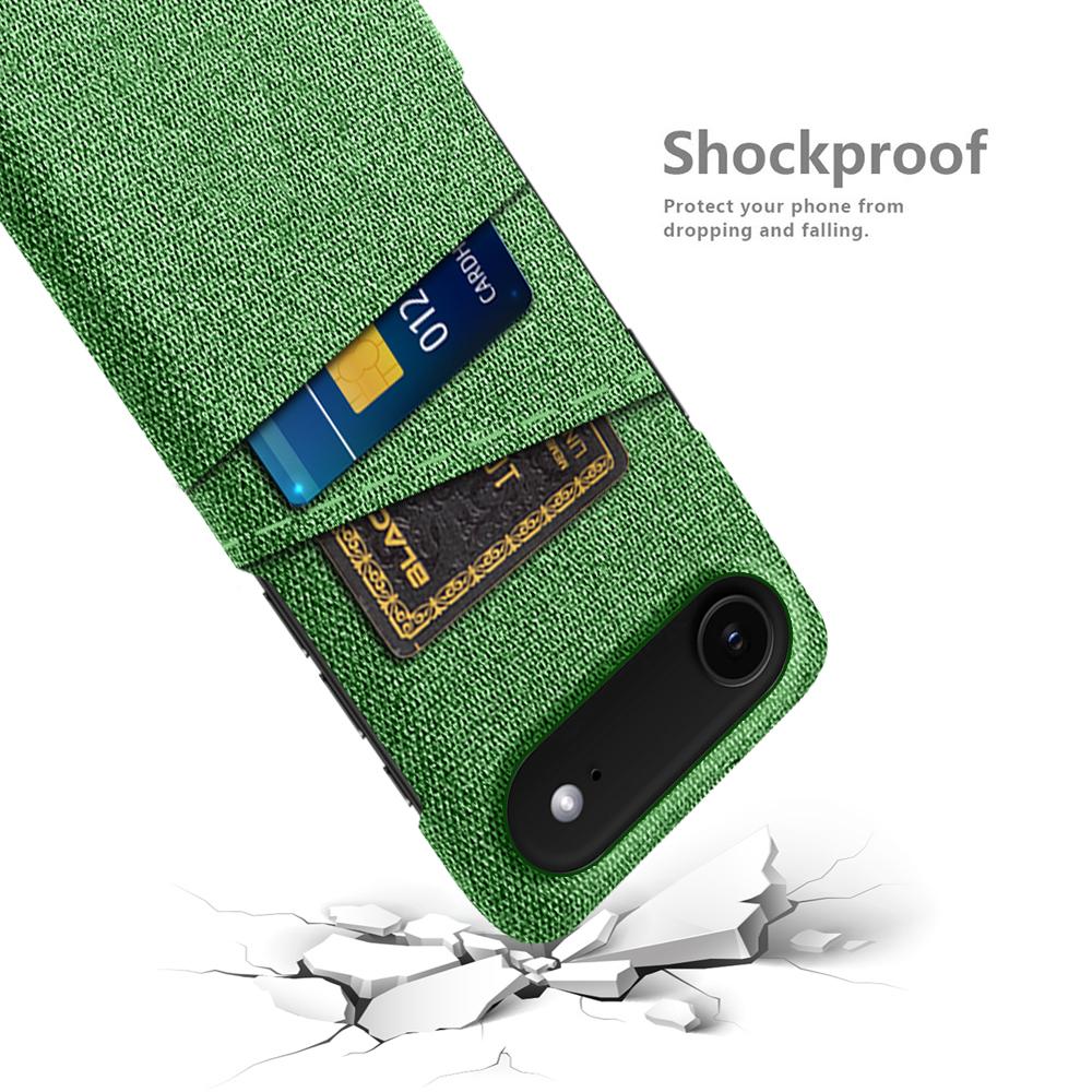 For iPhone Air Case Cloth + Hard PC Phone Cover with Dual Card Slots