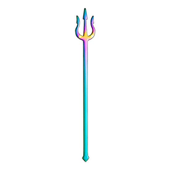 Fruit Fork Anti-rust Reused Easy To Clean Good-looking Elegant Picking Multicolor Stainless Steel Metal Dessert Fork Kitchen Tools