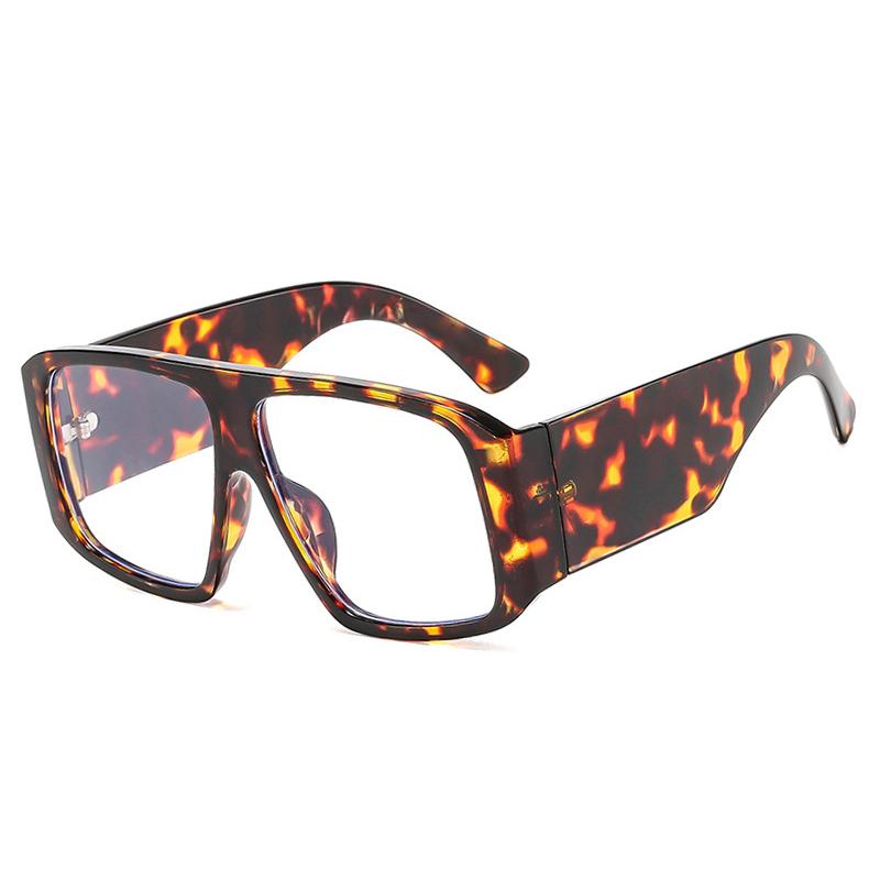 New Fashion Square Sunglasses Women Clear Gradient Shades UV400 Retro Men Wide Legs Trending Punk Sun Glasses