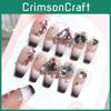 Fashionable Nail Art Wearable Stickers With Sparkling Diamonds