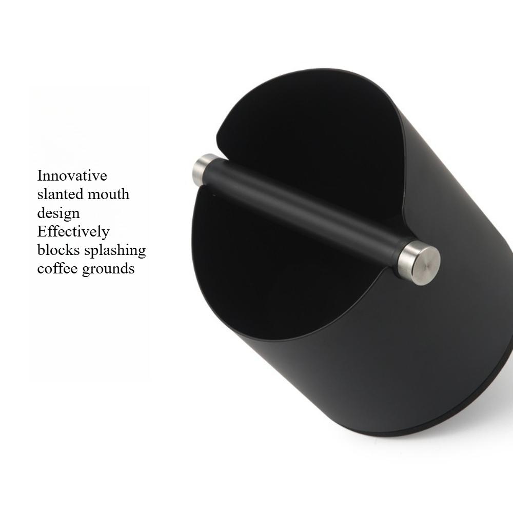 Stainless Steel Espresso Coffee Grounds Knock Box , Small Round for Home Barista, Compact Coffee Powder Waste Bucket KFS-065