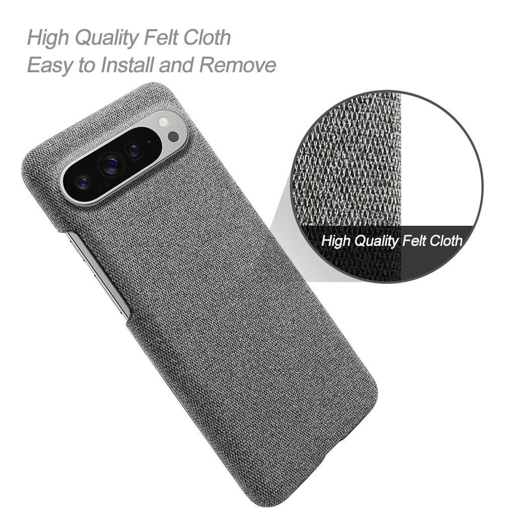 Pro pouzdro na telefon Google Pixel 10 Pro XL s látkovou texturou, proti poškrábání, ochranný zadní kryt z PC