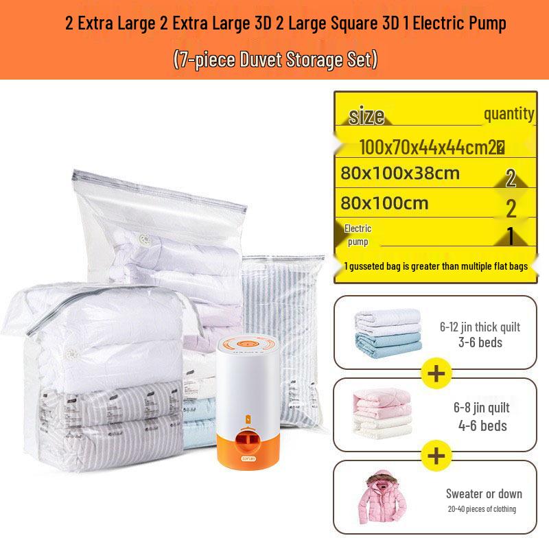 Taili Vacuum Compression Bags for Clothes and Quilts - Home Storage Solution.