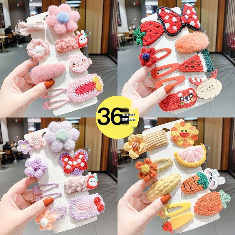 Autumn/Winter 2025 Lambswool Plush Hair Clip: Cute BB Clip Headwear for Women & Children