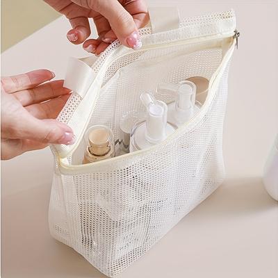 1pcs Portable Mesh Shower Bag,Handheld Makeup Pouch | Gym Bag|Storage Bag|Toiletry Bag with Handle,Suitable for Tourism Storage