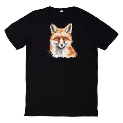 T-Shirt Watercolor Fox MotifWill Open In a New Window or Tab