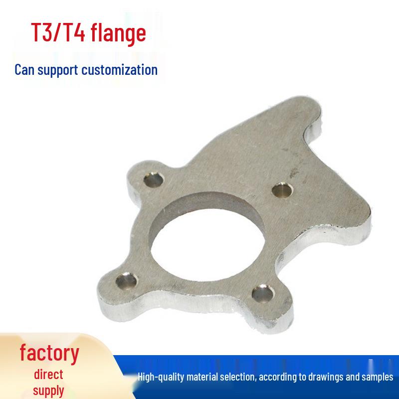

T3 T4 5-Hole Carbon Steel Exhaust Manifold Flange, Customizable Stainless Steel Option Available FG T3-4-ED