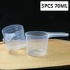 5Pcs 70Ml Plastic Measuring Cup With Scale Transparent Mixing Cup Measuring Jar Container Beaker Kitchen Baking Tool Bakery Diy