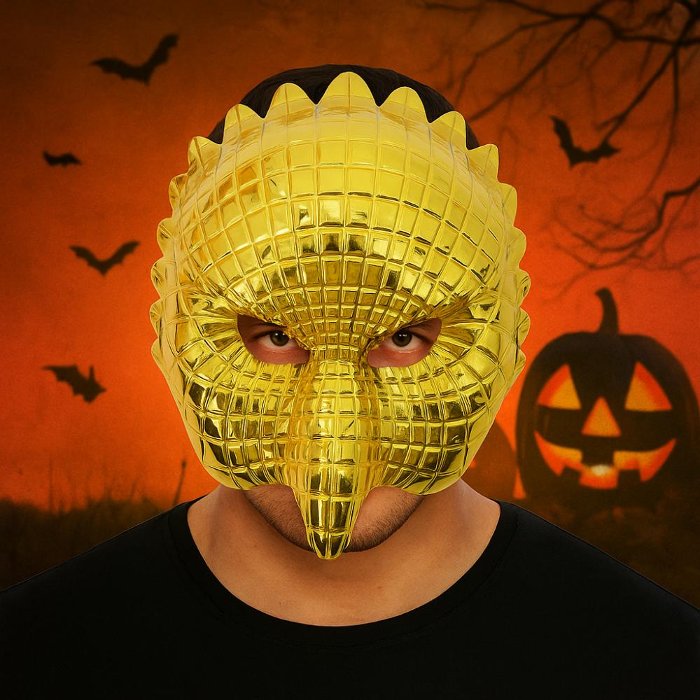 Golden Full Face Mask Plastic Animal Mask Creative Halloween Masks  Festival
