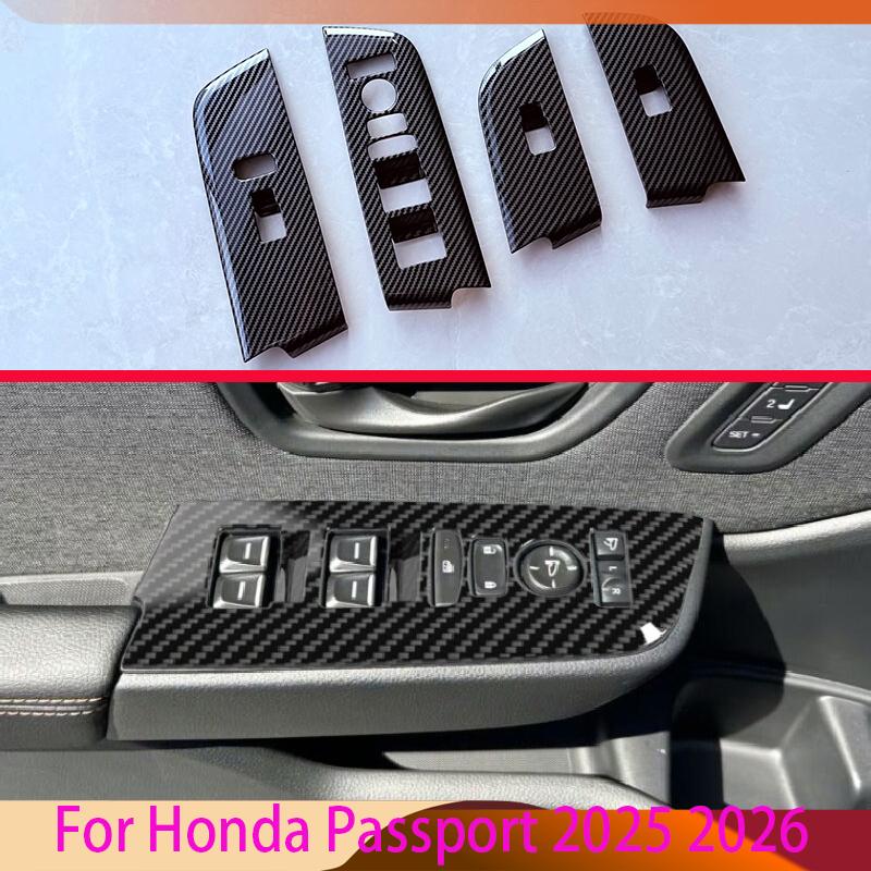 For Honda Passport 2025 2026 Car Accessories ABS Door Window Armrest Cover Switch Panel Trim Molding Garnish