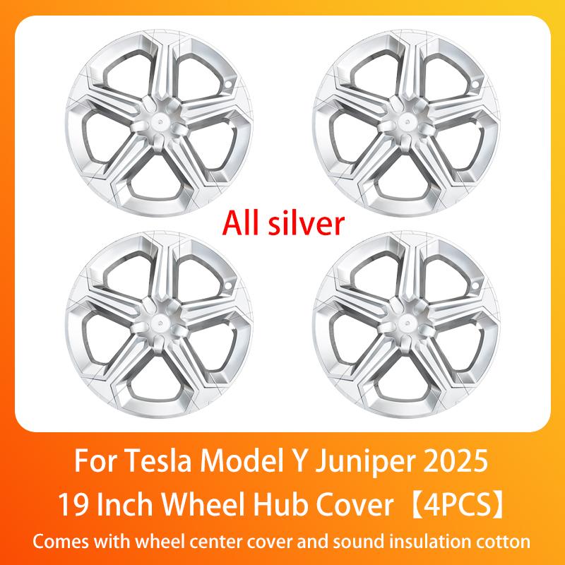Wheel Hub Cap For Tesla Model Y Juniper 2025+ Car Replacement Wheel Cap 19 Inch Performance Automobile Hubcap Cover Accessories