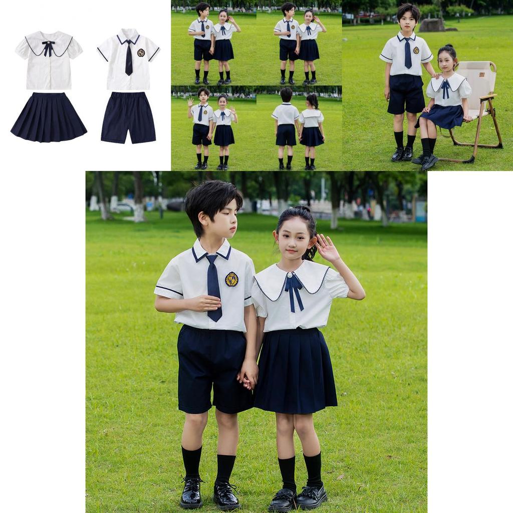 Soft Cotton Kindergarten Graduation Outfit For Boys And Girls Stylish Two-piece Set