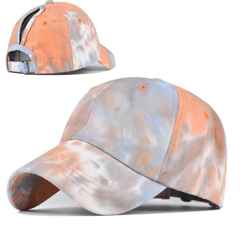 Fashionable Tie-dye Ponytail Hat In Various Colors For Outdoor Activities Women's Sun Visor Cap